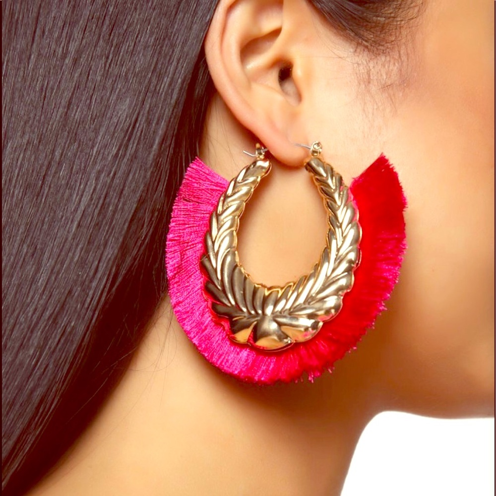 🎉2 for $10! 💞TASSEL HOOPS💞